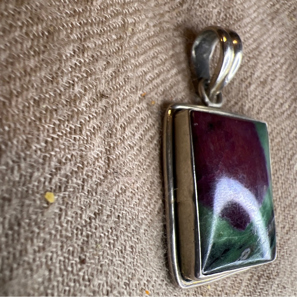 Vintage, Rectangular, Genuine, Ruby In Zoisite St… - image 3
